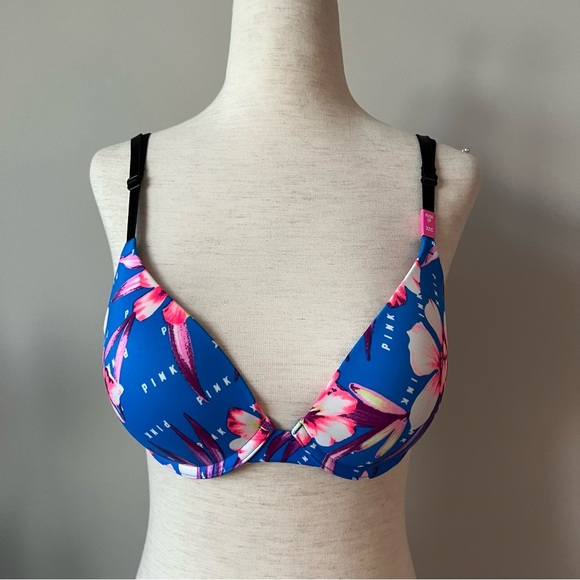 NWT! Victoria’s Secret PINK Tropical Push-Up Bra - 32C - Picture 5 of 8